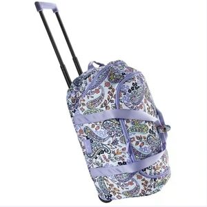 Vera Bradley Maddalena Rolling Lighten Up Wheeled Carry On Travel Bag NWT